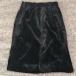J.Crew NWT  Pull-In Black Velvet Midi Skirt Sz L Photo 3
