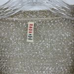 Raga  Metallic Button Down Cardigan Sweater Beige Size Medium Photo 5