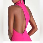 Pink Asymmetrical Open Back Gown Size L Photo 5