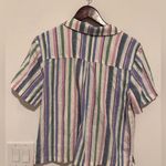 Marine layer  Lucy Resort Button Down Shirt in Cool Stripe Sz M Photo 2