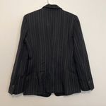 Armani Collezioni VINTAGE VTG Black White Vertical Pinstripe WOOL Blazer Jacket Photo 7