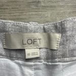 Loft Ann Taylor Linen Blend Light Gray And Silver Shorts Size 10 Photo 1