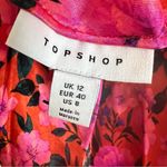 Topshop Women’s Satin Floral Dress Size 8 Prom Wedding Fairy side slits Photo 7