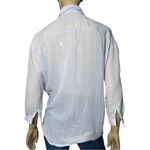 Nu New York  Women’s One Size Blue White Striped Cotton Viscose Button Up Shirt Photo 4