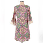 Judith March Anthropologie Pink Crochet Sleeve Hippie Boho Vibes Dress Size Med Photo 2