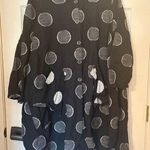 Cheyenne art to wear linen dress size s/m oversized button lagomorph Black Photo 0