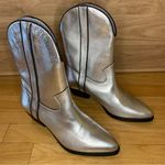 Free People  Borderline Western Boots in Silver - Size 7.5 Photo 1