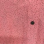 Equipment  Pink & Black Spotted Short Sleeve Button Down Oversized Blouse S Photo 6