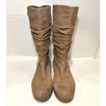 Prada  Sport Women's Brown Slouchy Suede Mid Calf Flat Pull On Boots Size 38/US7 Photo 3