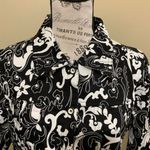 Mirror Image Vintage Black & White Paisley Top Size M Photo 5