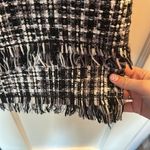 Eliza J  Black White Black Fringe Tweed Sleeveless Lined Dress size 14 Photo 6