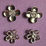 Sterling Silver  Flower Stud Earrings Photo 0