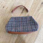 Plaid Handbag in Brown Faux Leather and Grey Photo 4