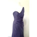 Mori Lee by Madeline Gardner Long Formal One Shoulder Satin Gown Dress Sz 10 Photo 2