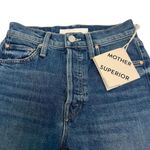 Mother Superior Jeans The Tomcat Kneeling on Stones High Rise Straight Crop 24 Blue Photo 4