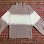 NWOT RIBBED PUFFY SLEEVE MOCK NECK SWEATER White Size XS Photo 0