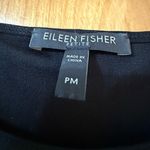 Eileen Fisher Black Sleeveless Tank Dress 100% Silk Sheer Accents Petite Medium Photo 4