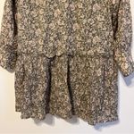 Sundays  Rowan Dress Size Medium in foliage floral green long sleeve cotton mini Photo 6