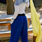 Free people movement cuddle up prep school blue Cozycore jogger pants NEW Photo 0