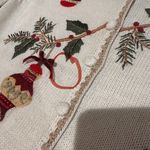 Tiara International Vintage 90s  Ugly Christmas Cream Sweater with ornaments Photo 9