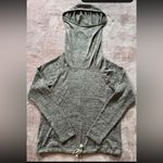 Athleta Women’s Blissful Cowl neck Hoodie Drawstring Waist Heather Grey Size S Photo 1