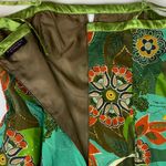 Robbie Bee size medium vintage Vibrant Floral Dress fit flare green pin up Photo 7