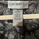 Catherines Shirt Womens 3X Black White Print Abstract Asymmetrical Blouse Top Photo 5