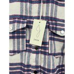 Joie ‎ Blue Red Plaid Shacket Shirt Jacket Snap Button Down Size Medium New Photo 3