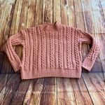 Hippie Rose Women Cable Knit Pink Sweater Small Photo 5