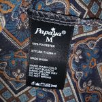 Papaya M Rust Blue Diamond Sheer Boho Duster Photo 6