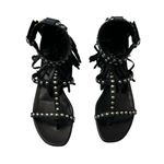 Saint Laurent Women’s Nu Pieds Fringe & Studded Sandals size 36 Black Photo 1