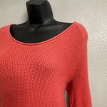 Old Navy Coral Color Waffle Texture Pattern Sweater Medium Photo 2
