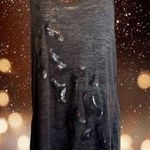 BCBG MAXAZRIA Black Long Tank with Sequins Racerback Burnout Size Large Photo 4