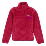 Patagonia Re-Tool Snap Fleece Bougainvillea Magenta VNeck Sherpa Fuzzy Shearling Photo 0