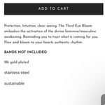 KNATURE The Label The Third Eye Bloom Gold Plated Ring 18K Pinky size 4 Photo 2