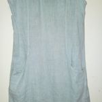 Lungo L'Arno Linen Sleeveless Shift Dress-Small-Lattice Yoke-Pockets-Sage Green Photo 3