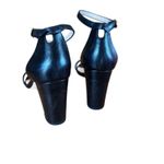 Stuart Weitzman  Womens 9 Black Block Heel Ankle Strap Sandals Elegant Chic Photo 4