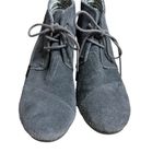 Toms  Boots Women's Desert Wedge Size 8 Gray Suede Lace Up Ankle Booties Aztec Photo 5