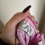 Scala Vintage Y2K  Silk Beaded Formal Prom Gown Sz XS in Pink‎ Open Low Back Photo 7