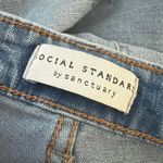 Sanctuary Social Standard High Rise Crop Straight Leg Jeans Size 10 Raw Hem Photo 1