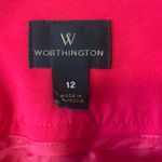 Worthington Skirt NWT 12 Cherry Cordial Red Mini Pencil Lined Back Zipper Office Photo 1