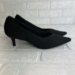 French Connection Kitten Heels Womens 7.5 Black Pointed Closed Toe Solid Knit Photo 1