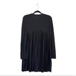 ASOS NWT Black Pleated Long Sleeve Crew Neck Mini Shift Dress Photo 6