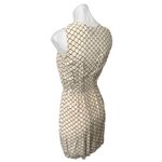 barney's new york Cream Black 100% Silk Net Sleeveless Mini Sheath Dress Size XS Photo 1