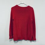 Roolee  boutique sweater! Red Henley waffle knit sweater Women’s size small. Photo 3