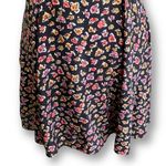 Vintage Rampage Dress Black Dark Floral Detail Sweetheart Neck Puff Sleeve Mini Size XS Photo 5