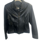 ✨Maxima Wilson’s Leather Sz Medium Jacket Thick High Quality Zip Up✨ Black Photo 0