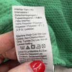 J.Crew Sz L Terry Half -Zip Pointelle Sweatshirt Green Drawstring Long Sleeves Photo 7