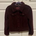Wild Fable Maroon Sherpa Button Up Jacket Photo 0