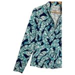 SanSoleil Top Womens Small Green Leaf Print Quarter Zip UPF 50 Pullover Golf Blue Photo 7